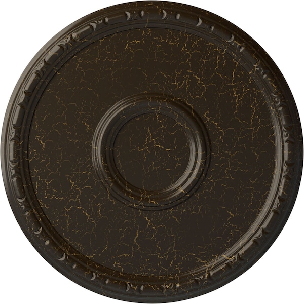 Ekena Millwork Odessa Bead & Barrel Medallion (Canopies up to 5"), 19 3/4"OD x 1 3/8"P, Stone Hearth Crackle CM20ODSHC - main